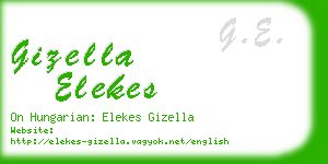 gizella elekes business card